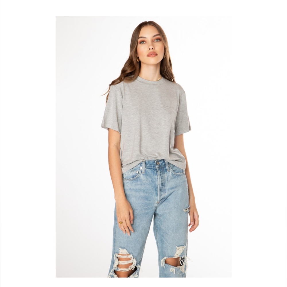 Ellandemm Basic Pocket Tee Grey XS